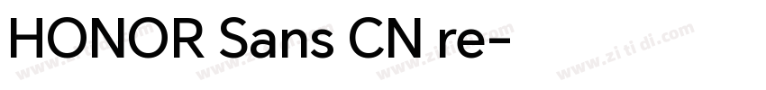HONOR Sans CN re字体转换
